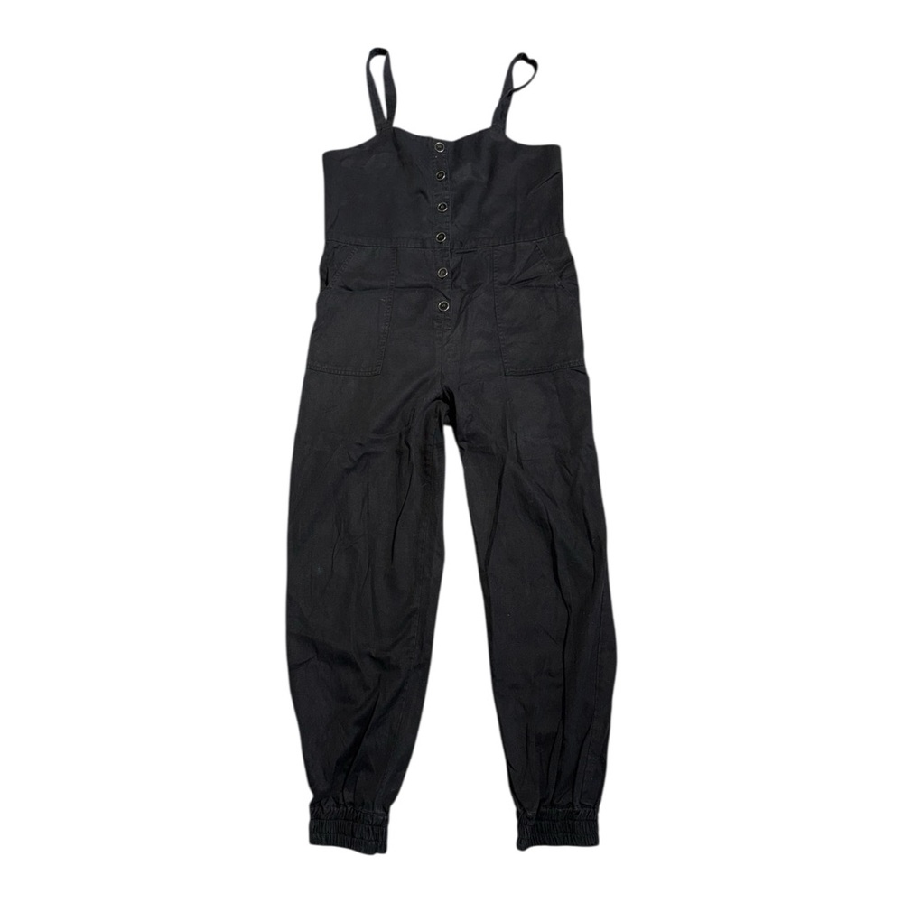 Anthropologie Smoke & Mirrors Medium Lyocell Cotton Black Women's Jumpsuit